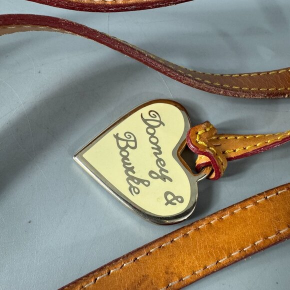 Dooney & Bourke Tan Leather Double Straps with Hanging Heart-shaped Charm - Picture 5 of 12